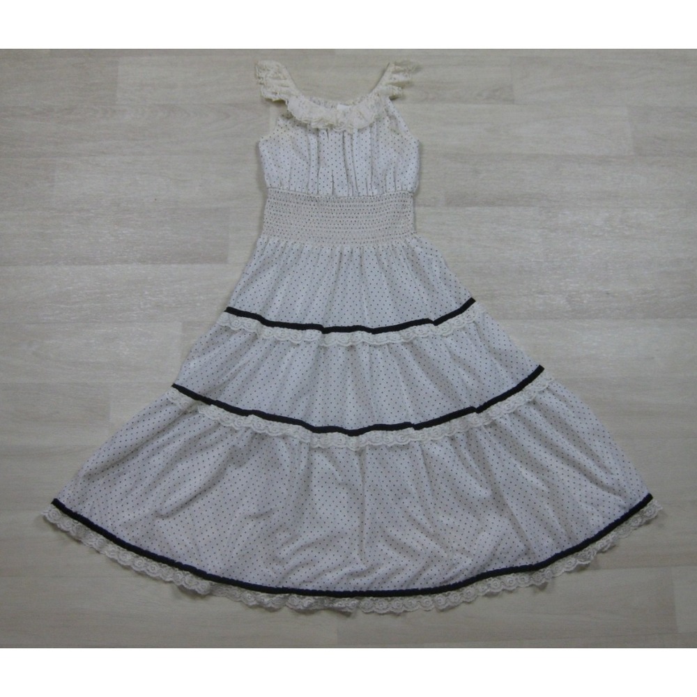 Vintage 70s Midi Prairie Dress (L) Swiss Dot Romantic‎ Boho Jonathan Logan